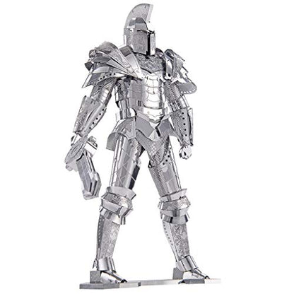 Piececool 3D Metal Puzzles for Adults DIY Mecha Model Kits Building Blocks, Black Knight 3D Figure Model kit Brain Teaser Puzzle Hobbies for Men, Great Birthday Gifts -125 Pcs - color: Silver