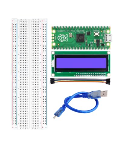 Raspberry Pi Pico Starter Electronics Kit with LCD and Breadboard
