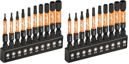 toolant Impact Hex Bit Set, Metric, 10-Piece (Pack of 2) - size: 10pcs(Metric) (Pack of 2)