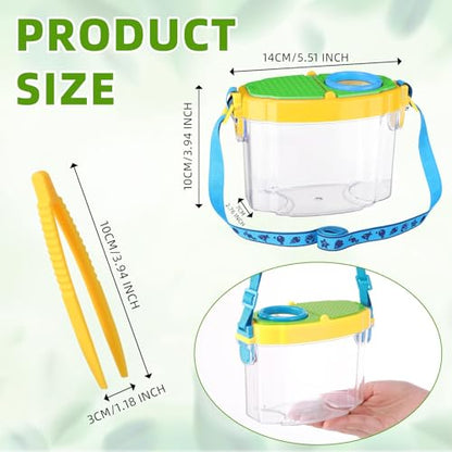 Halloscume 8 Pack Bug Catcher for Kids with Tweezers, Bright Colors - color: Bright Colors