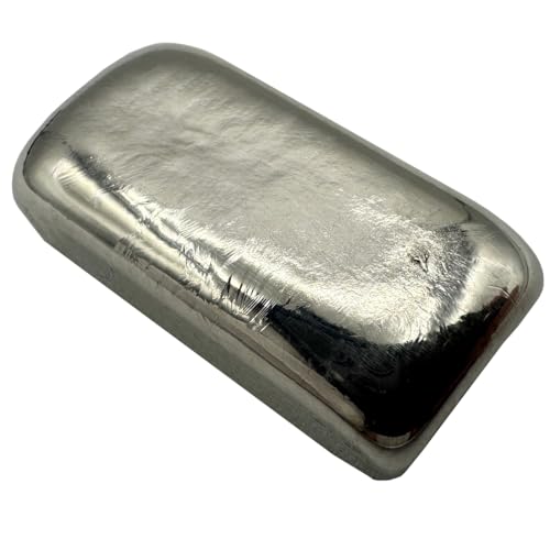 1 oz 99.9% Pure Tin Ingot – Hand Poured Tin Metal Bullion Bar - Collectible Element for Display, Science Experiments, Soldering or Paperweight - color: Tin