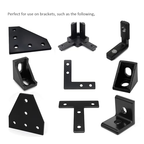 160Pcs 2020 Aluminum Extrusion M5 T Slot Nuts and Bolts Screws 20 Series Extruded Hardware Drop in T Nut and Set Screw for 20/20 80 20 2040 T V Slot Black Aluminum Profile Accessories - style: 20 Series Type D