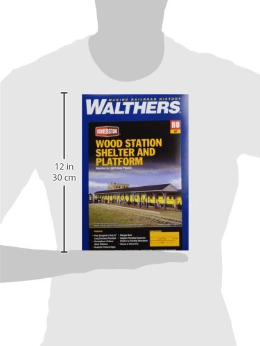 Walthers Cornerstone Series Kit HO Scale Wood Station Shed and Platform