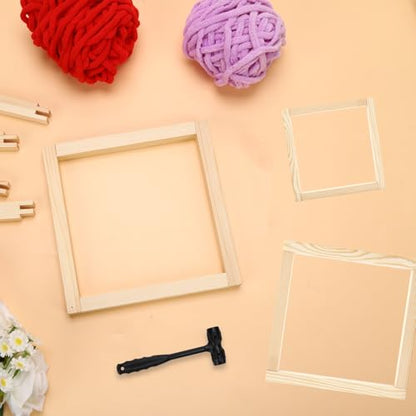 154 Pcs Needlepoint Stretcher Bars Kit, 10 Sizes Wooden Canvas Splicing Stretcher Bars Needlepoint Accessories and Supplies Stretcher Bars for Needlework Cross Stitch Hand Embroidery Art Accessories