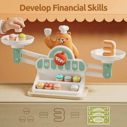TOP BRIGHT Balance Counting Math Game, STEM Educational Toy for Ages 3-5