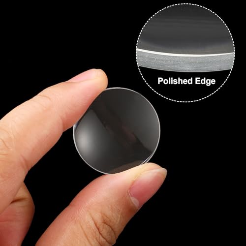 PATIKIL Concave Lens, 65mm Focal Length 30mm (1.2") Diameter Round Glass Magnifying Telescope Lens Trial Set Ground Edge for Lab Physics Class Optics Scientific Experiments, White, 6Pcs - size: 1.2inch