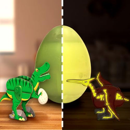 Imagimake Mapology Glow-in-the-Dark Dinosaur Egg 3D Puzzle for Kids Ages 5+