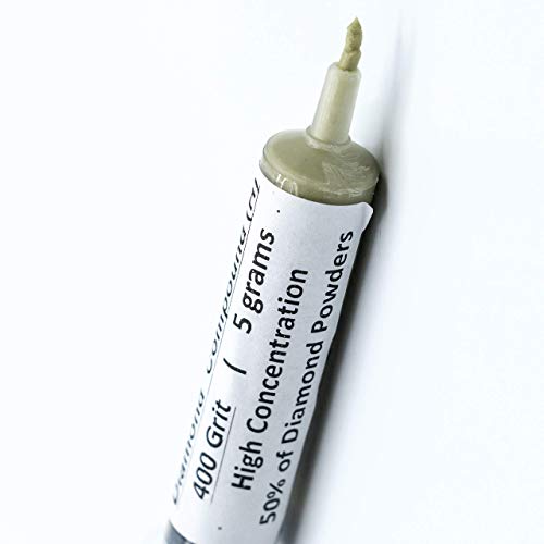 TechDiamondTools Diamond Lapping Paste Polishing Compound USA Made 400 Grit Mesh 54-80 Microns Lapping Compound for Rock Glass Metal Jewelry Resin Marble with High Concentration of Diamond Powder - size: 400 grit / 54 - 80 microns