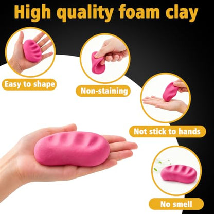 MEARCOOH Modeling air Dry Foam Clay Rose Red Cosplay Clay 300g (10.58oz) - color: Red, size: 300g