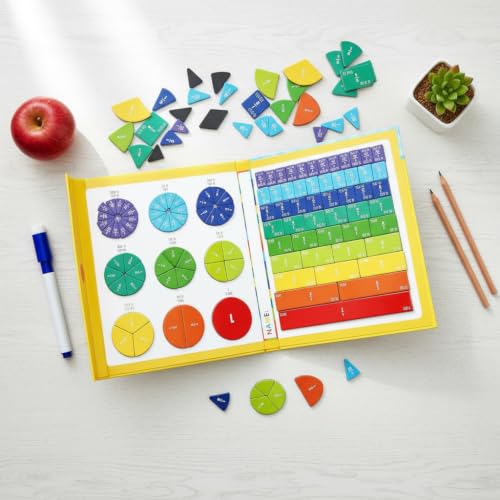 Magnetic Fraction Educational Puzzle Tiles and Circles