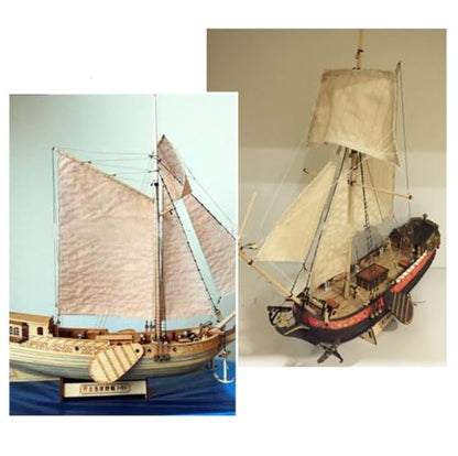 Avtytsda 1/80 Scale DIY Hobby Wooden Ship Science Equipmen Assembly Model Boat Kits Sailing Boat Kit Ship Craft Laser-Cut Model Kits to Build - size: 1/80