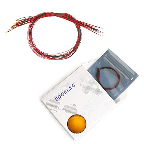 20pcs Prewired 0402 Yellow SMD LED Light Emitting Diode DC 2V Micro Litz Length 7.8in. (20cm) Soldered Mini LED Lights for DIY Manual Model Toy Decoration - color: Yellow, size: 0402 Prewired