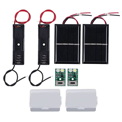 Solar Light Control Panel Kit 1.2V Solar Light Control Board Charging PCB Solar Lawn Lamp Control Board Set with Instruction Manual