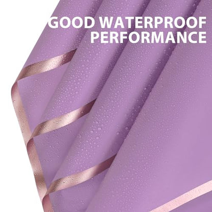 FUHITIM 20 Sheets Flower Waterproof Wrapping Paper(Light Purple) - color: Light Purple