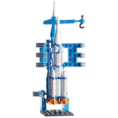 Vilbocr Space Rocket Building Blocks Set - （130-Piece ） STEM Toys for Kids Ages 6-12, Creative DIY Astronaut Adventure Kit, Cool Birthday Gifts for Boys & Girls - color: Rocket launcher