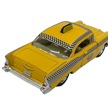 KiNSMART 1957 Chevy Bel Air Coupe 1:40 Scale 5" Die Cast Metal Classic Toy Car (Taxi) - color: Taxi