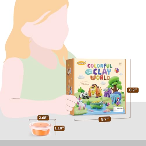 Drama Planet Air Dry Clay Kit for Kids, 26 Modeling Tutorials