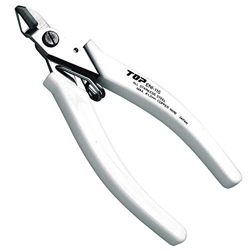 TOP Nipper Cutting Pliers Sharp Heavy Duty Japanese Stainless Steel, Spring Loaded Precision Flush Cut Pliers 4.5", Wire Cutter Tool, Made in JAPAN - color: 02: Size 115