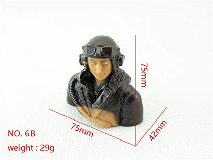 Viloga RC Airplane Accessories 1/9 1/6 1/5 Scale Pilot Figures Toy Model, Realistic WWII Character Playing Spare Parts for Fixed Wing Balsa Wood Plane Kits