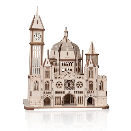 3D Wooden Puzzles for Adults, DIY Castle Model Building Kit