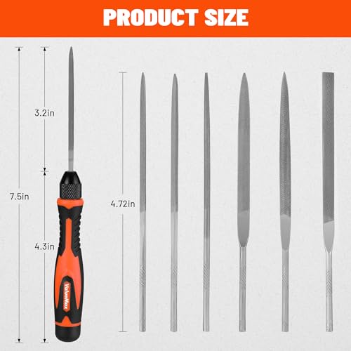 ValueMax 7PCS Interchangeable Needle File Set, Small File Set
