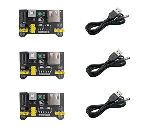 EIKS 3pcs 3.3V/5V Power Supply Module for MB102 Breadboard