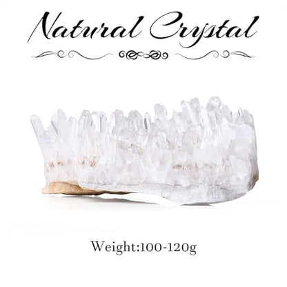 LAIDANLA Clear Quartz Crystal Natural Healing Crystals Stones Cluster Mineral Geode Gemstones for Reiki Energy Balance Calming Effects Wicca 80-100g - color: B-80g-100g