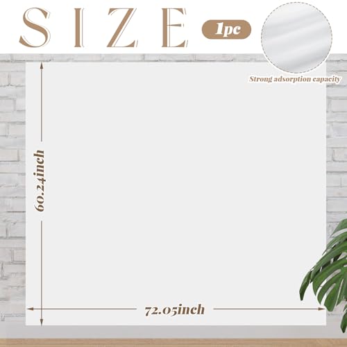 Buryeah 1 Pcs Quilt Design Wall 72 x 60 Inches, No Grid, White - color: White, size: 72 x 60 Inches, style: No Grid