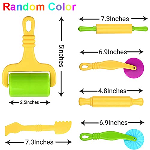 36-Piece Dough Tool Set for Kids Ages 3-8 – Includes Animal Cutters, Rolling Pins, Rollers, Random Colors - color: 36pcs