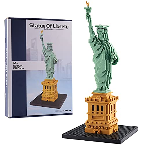 Statue of Liberty Micro Blocks Set for Adults, 2810 Pcs Mini Iconic - color: Statue of Liberty