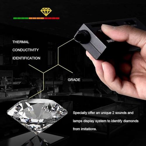 High Accuracy Professional Diamond Tester Pen, Jewelry Diamond Tester with 60X Mini LED Magnifying&40X Full Metal Illuminated Jewelry Loop Magnifier,Diamond Selector for Novice and Expert