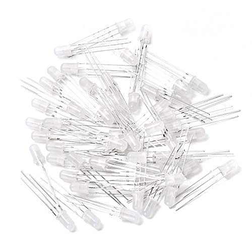 CHANZON 100 pcs 5mm Red & Blue Diffused LED Diode Lights Common Anode - color: E) Red & Blue (Ca) (100pcs)