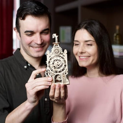 UGEARS Old Clock Tower, 3D Puzzle, 7.87-inch Height, Wooden Model Kits for Adults Clock Kit for Do It Yourself Wood Building Kit for Adult Mechanical Puzzle