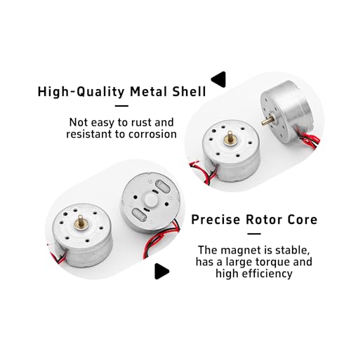 4PCS Mini DC Motor 3.7V 5000RPM Electric Motor Kit for DIY Projects, Wind Turbine Generator, Educational Science Experiments, School Learning Supplies - size: 5000RPM