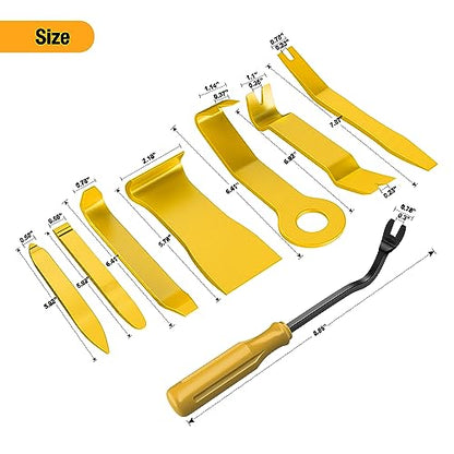 GOOACC 8PCS Auto Trim Scratch Removal Tool - color: Yellow, size: 8PCS Trim Removal