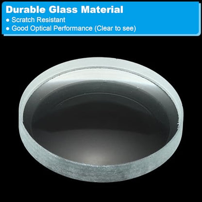 PATIKIL 4" (100mm) Focal Length Double Concave Lens, 3 Pack 40mm Diameter 6mm Height Glass Optically Polished Round Edges Lens for Physics Experiment, Clear
