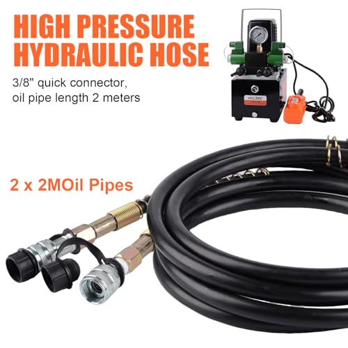 HZLZRZ Two Way Electric Hydraulic Pump Power Pack Unit 2 Stage Double Acting 110v/120V 10k psi (1st Stage/290 Psi, 2nd Stage/10,000 Psi),Two Way Mini - style: HZED-700