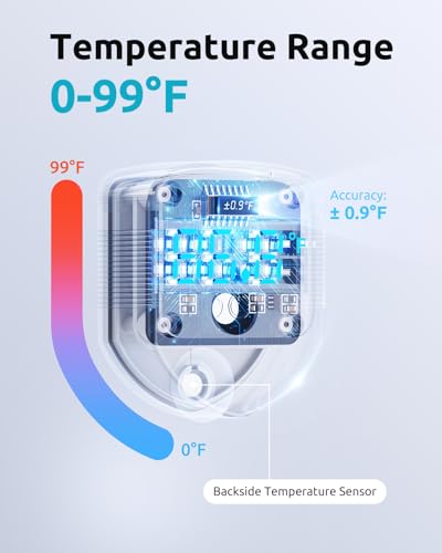 SEAOURA 2-in-1 Aquarium Magnetic Cleaner with Digital Thermometer Floating - color: White
