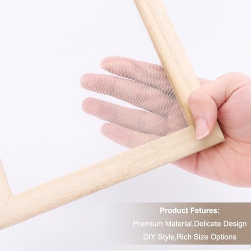 Ngdhkd 3Pcs Paper Making Frame Kit Wooden Paper Making Screen with Mesh