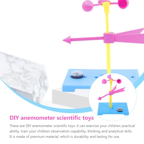 TOYANDONA 6 Sets Wind Vane Educational Toys for Kids Brain Toy Powder Anemometer Classroom Tools Weather Vane Developmental Toys Instruments Squiz Toys Manual Material Package Plastic Child