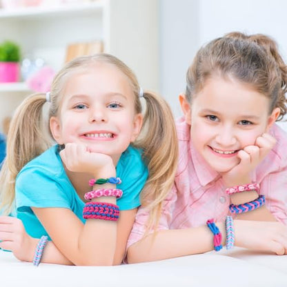 Kinizeder Bracelet Making Kit, Arts and Crafts for Girls Ages 8-12, Weaving Bands DIY Toys for Friendship Birthday Gifts for Kids 6, 7, 9, 10, 11, 13, Rubber Band Bracelet kit with 1000+ Bands