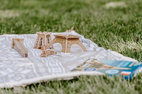 3D Puzzles for Adults and Kids | France Eiffel Tower Puzzle 3D Model Kit | Eiffel Tower Architecture Model Building Kit | Birthday Gifts for Children, Teens and Adults