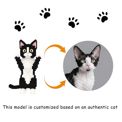 Larcele Devon Rex Cat Micro Building Blocks Set for Kids 8+ KLJM-05 - style: Devon Rex Cat
