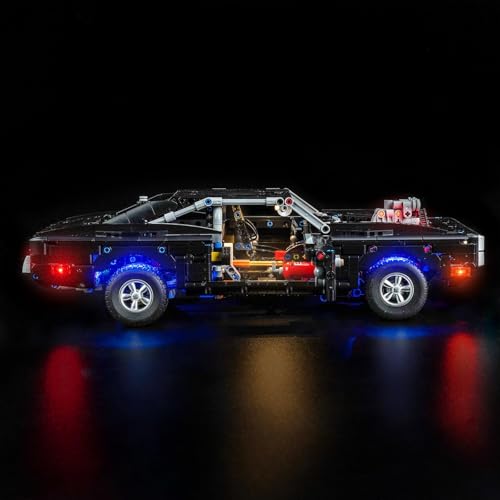 LocoLee Light kit Compatible with Lego Fast and Furious Dodge Charger R/T Car 42231- NOT Actual Model Only Lights, LED Lighting Accessories for LEGO Technic Display Collectors (Standard Version)