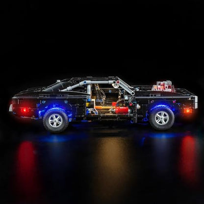 LocoLee Light kit Compatible with Lego Fast and Furious Dodge Charger R/T Car 42231- NOT Actual Model Only Lights, LED Lighting Accessories for LEGO Technic Display Collectors (Standard Version)