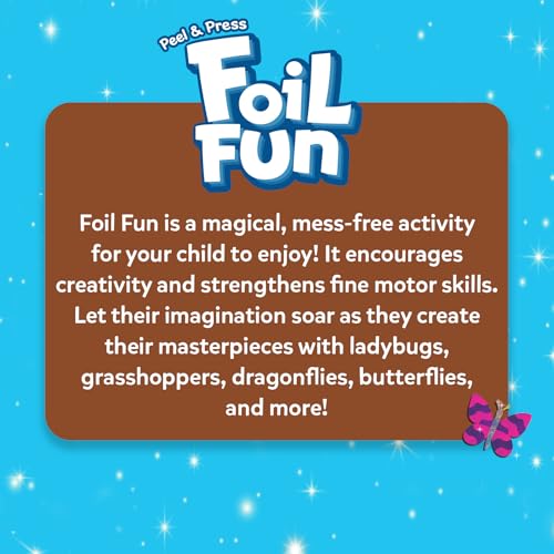 Skillmatics Foil Fun Bugs & Butterflies, Foil Art, Gift for Boys & Girls