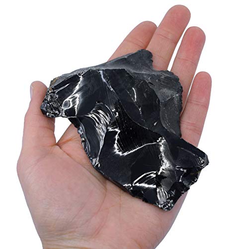 EISCO Raw Obsidian, Igneous Rock Specimen - Approx. 3"- Geologist Selected & Hand Processed - Great for Science Classrooms