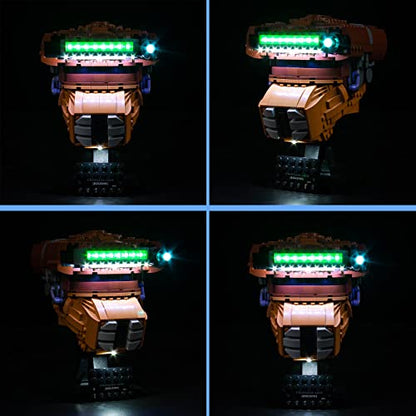 VONADO LED Light Kit Compatible with Lego Princess Leia (Boushh) Helmet 75351, DIY Lights Compatible with Princess Leia Lego Helmet (NO Model), Creative Decor Lighting Compatible with Lego Helmet 2023 - style: Light Compatible with Lego Princess Leia Bous