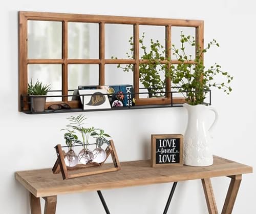 Kingbuy Plant Propagation Station, 3 Glass Bulb Vases with Wooden Stand - size: 3 Bulb Vase