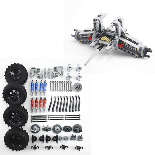 Technical Off-Road Back Suspension Systerm Parts Set and Wheels 107 * 44 Competible with All Majoir Brand Building Blocks Toy